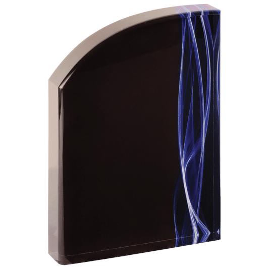 7" Wave Blue Vapor Acrylic Award